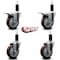 Service Caster 4'' Maroon Poly Swivel 1-1/4'' Expanding Stem Caster Set 2 Total Lock Brakes, 4PK SCC-EXTTL20S414-PPUB-MRN-2-S-2-114 - alternate 5